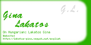 gina lakatos business card